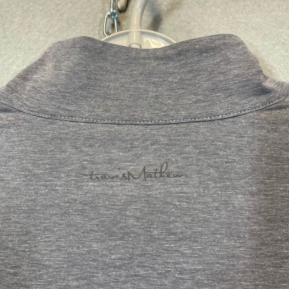 Travis Mathew Sweatshirt Men Medium Gray Heather 1/4 Zip Golf Casual Stretch Top - Picture 6 of 10